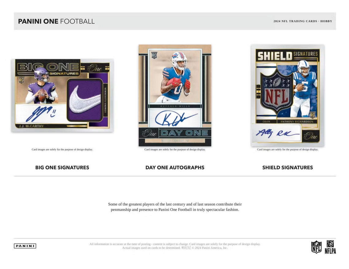 2024 Panini One Football Hobby Box Case (20 Hobby Box) Presale 9/4/25