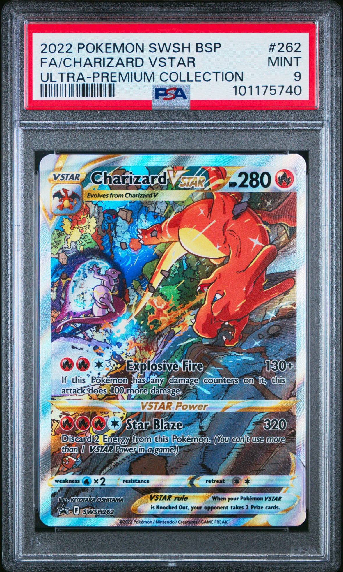 2022 Pokémon SWSH BSP FA/Charizard Vstar Ultra-Premium Collection PSA 9
