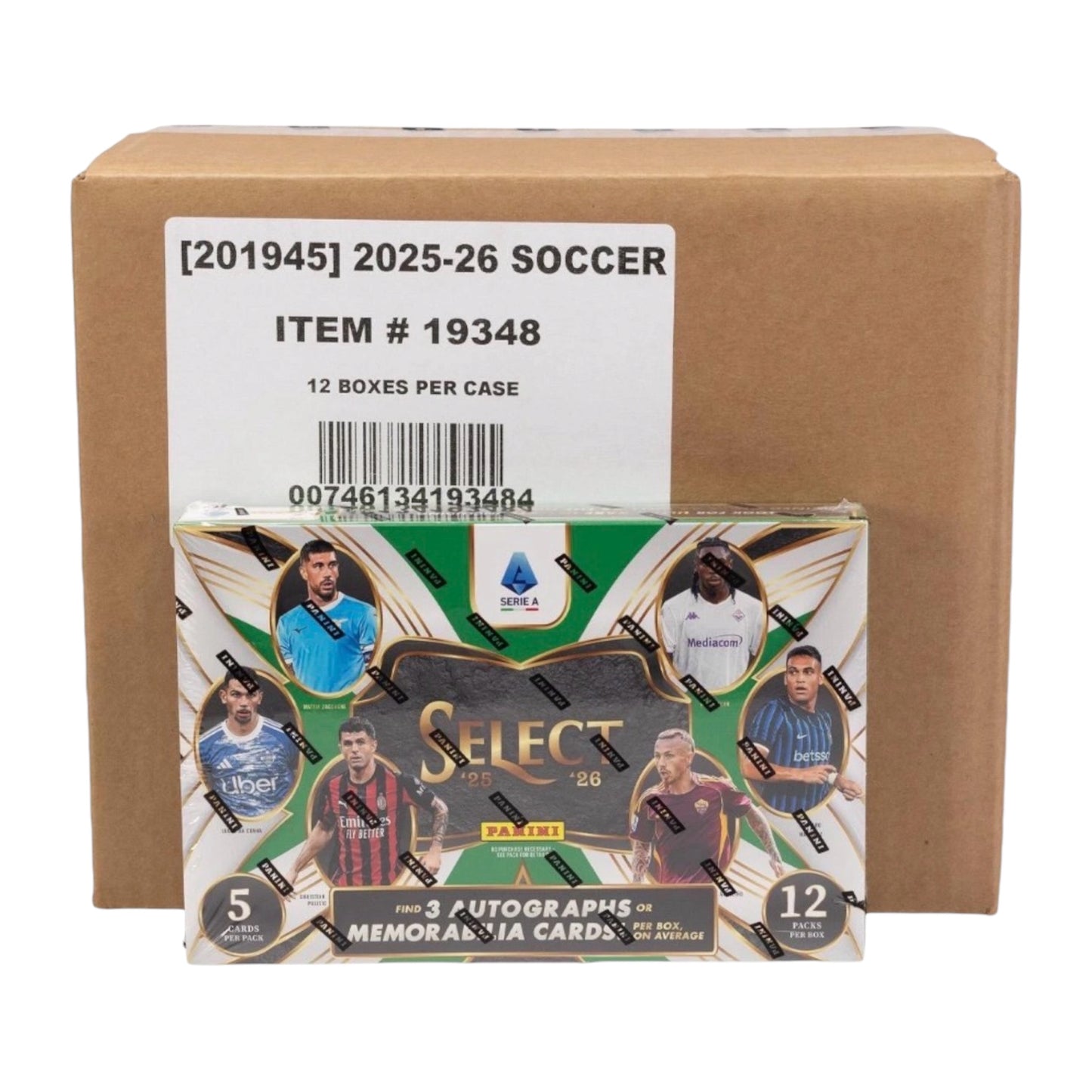 2025/26 Panini Select Serie A Soccer Case (12 Hobby Box)