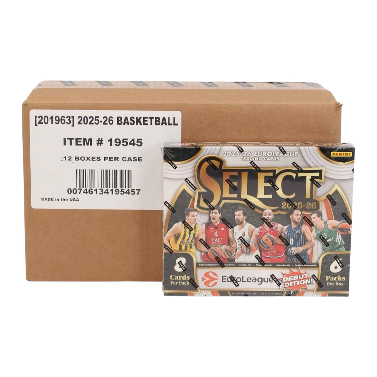 2025/26 Panini Select EuroLeague Basketball Hobby 12-Box Case