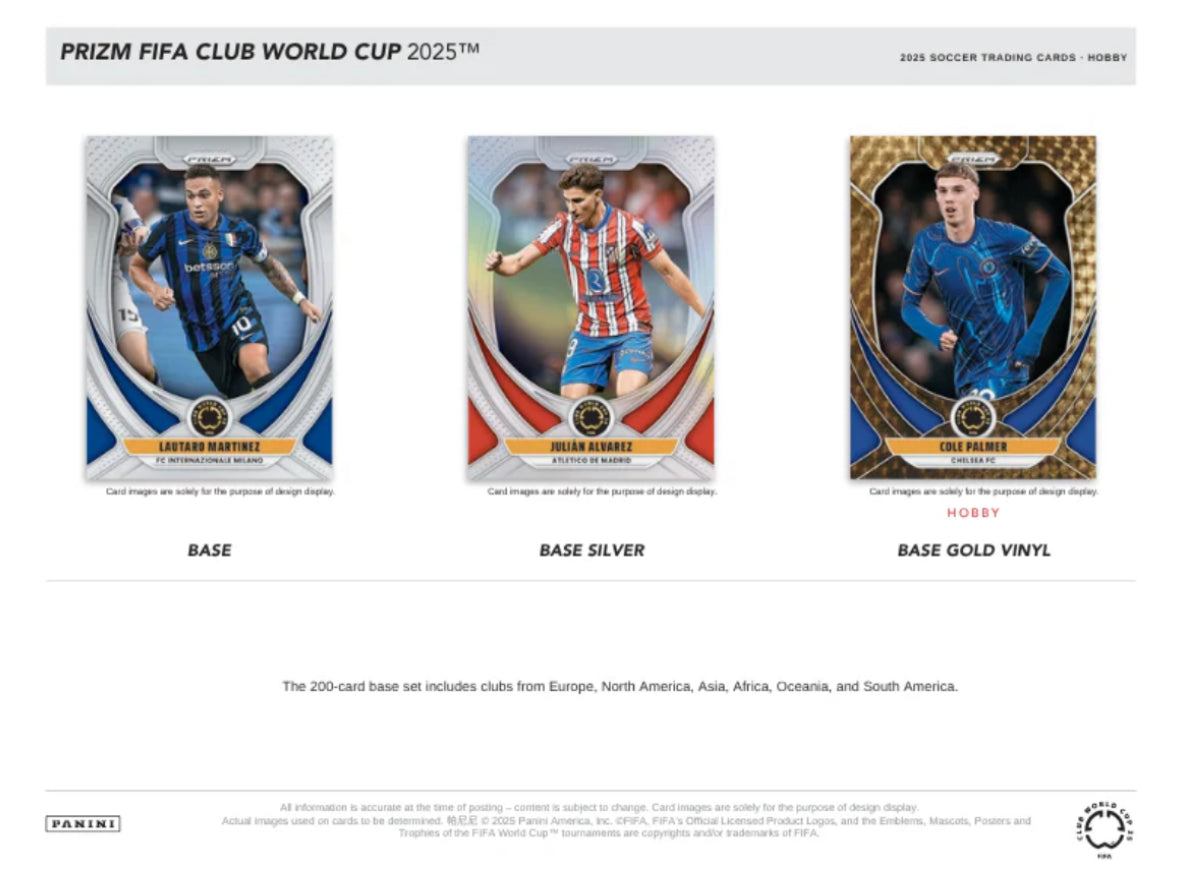 2025 Panini Prizm FIFA Club World Cup Soccer Case (12 Hobby Box) Presale 8/27/25