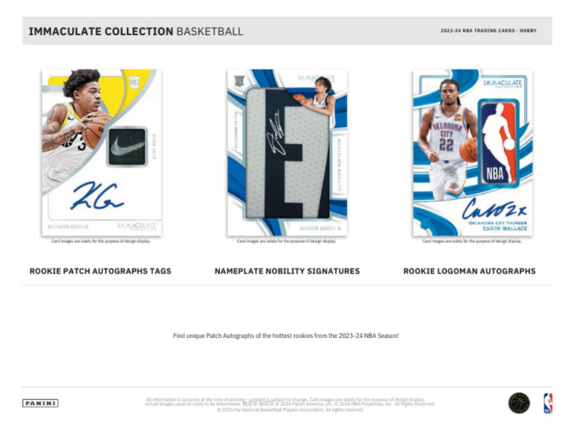 2023/24 Panini Immaculate Basketball Sealed Hobby Case