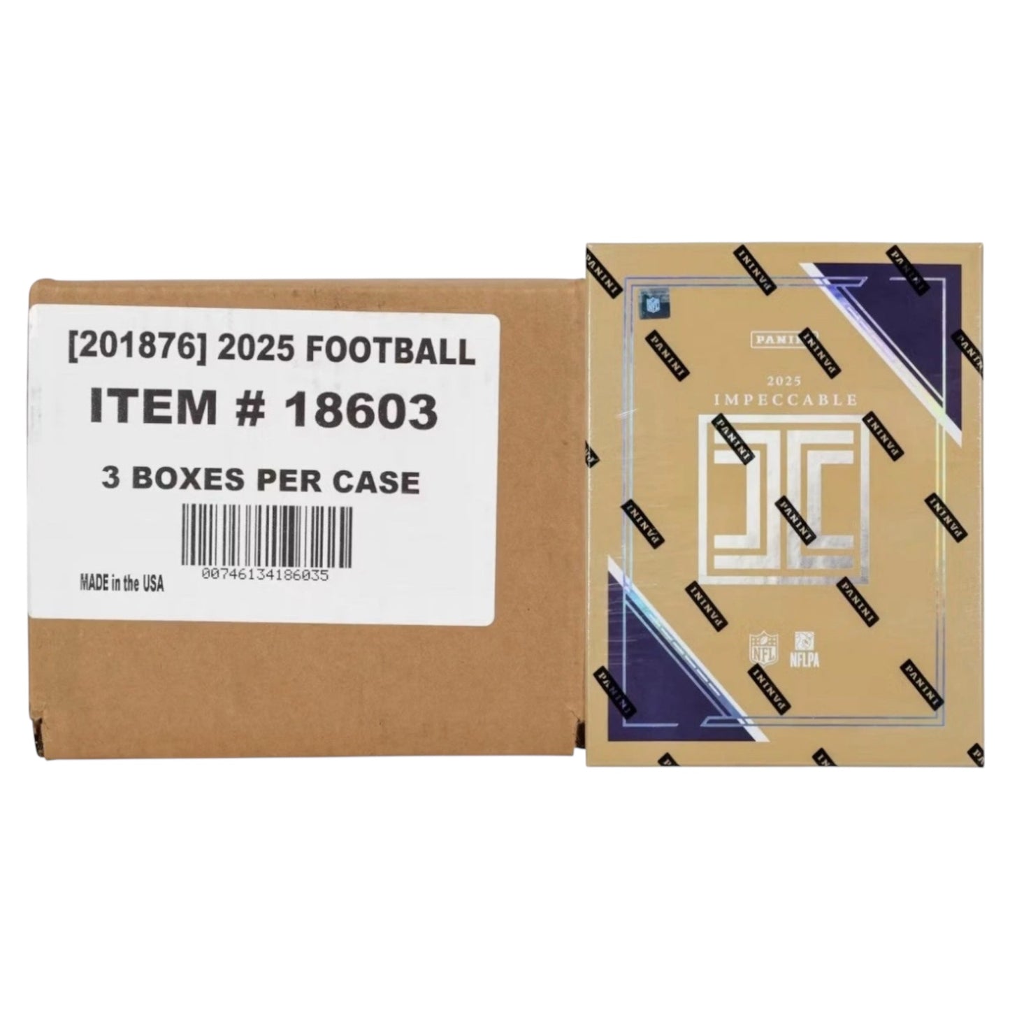 2025 Panini Impeccable Football Hobby Box Case (3 Hobby Box)