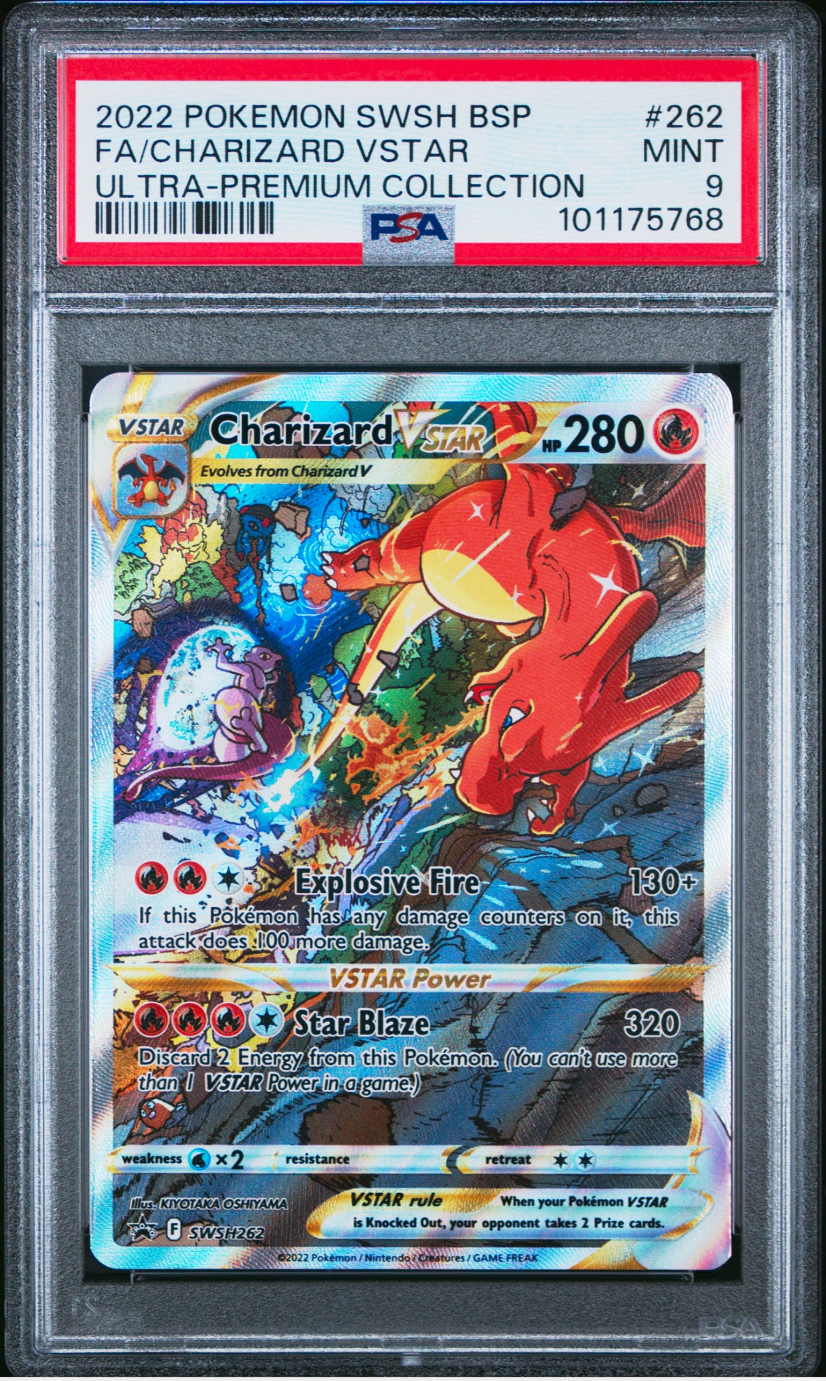 2022 Pokémon SWSH BSP FA/Charizard Vstar Ultra-Premium Collection PSA 9
