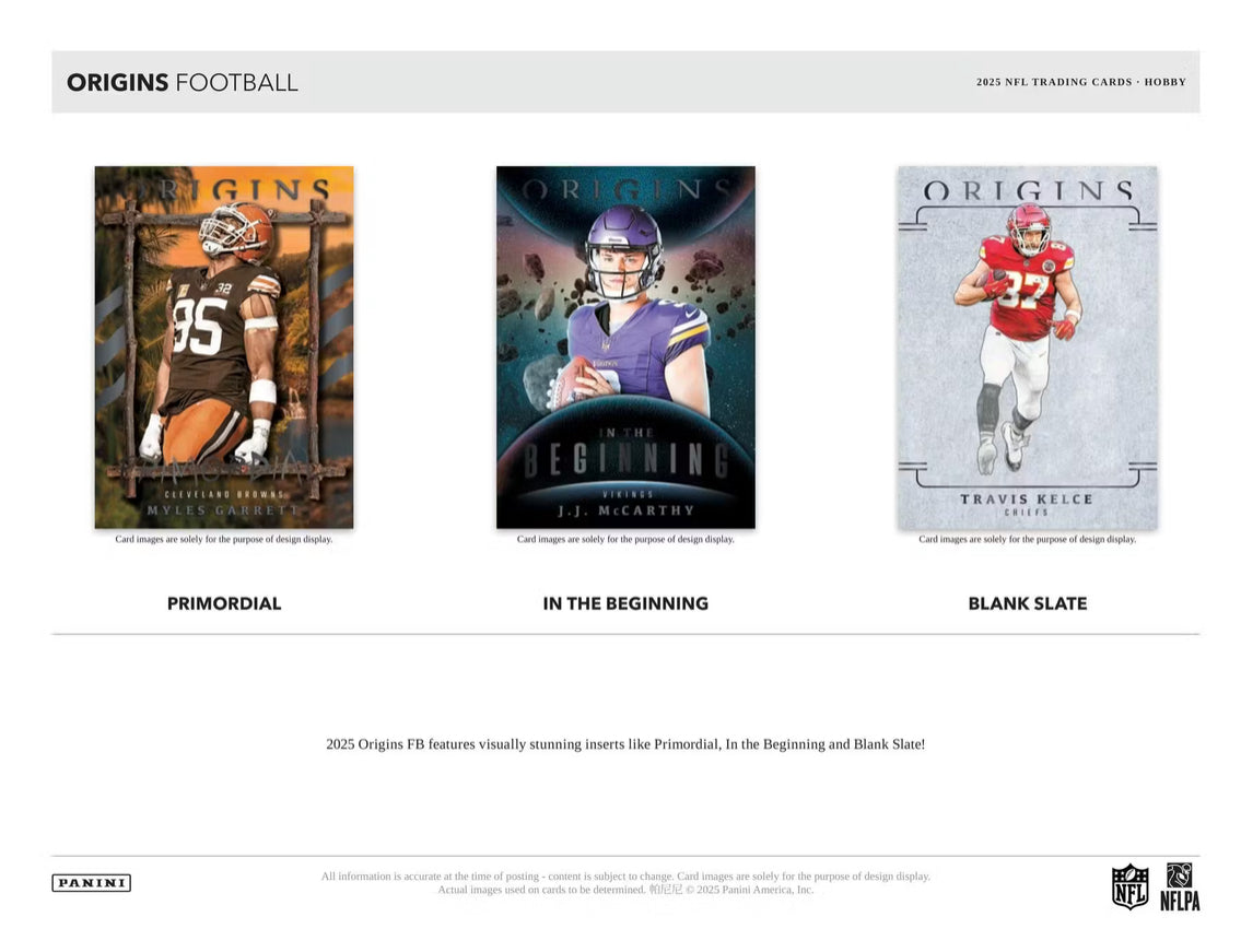 2025 Panini Origins Football Case (16 Hobby Box)