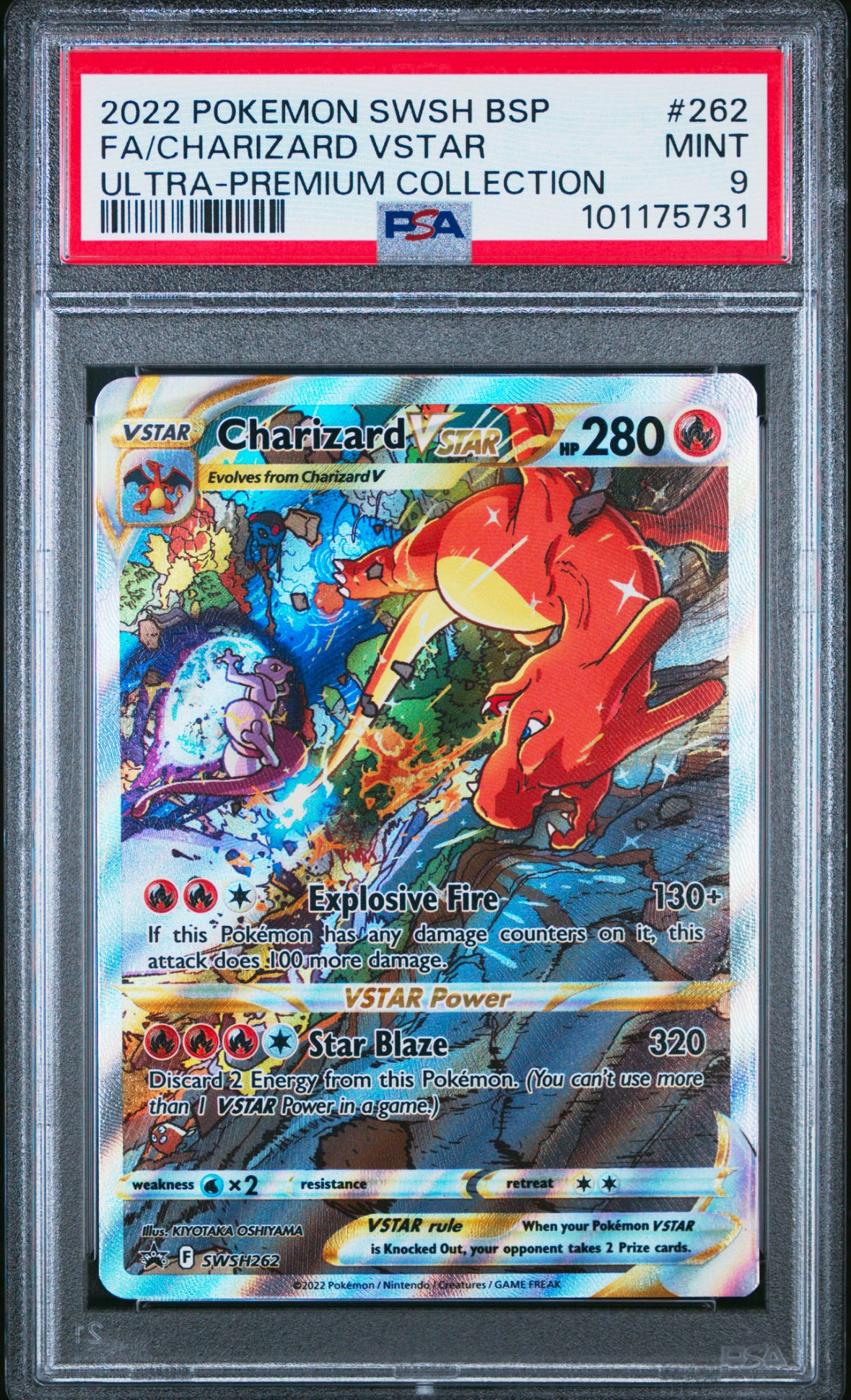 2022 Pokémon SWSH BSP FA/Charizard Vstar Ultra-Premium Collection PSA 9