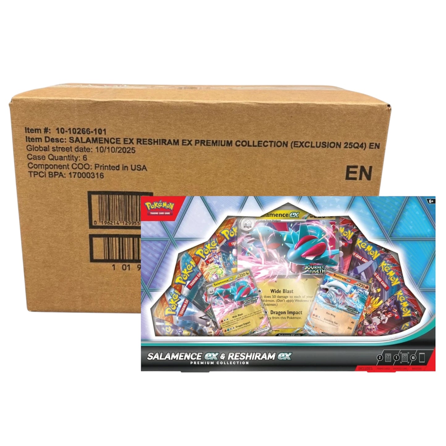 Salamence ex & Reshiram ex Premium Collection Case (6 Collection Box)