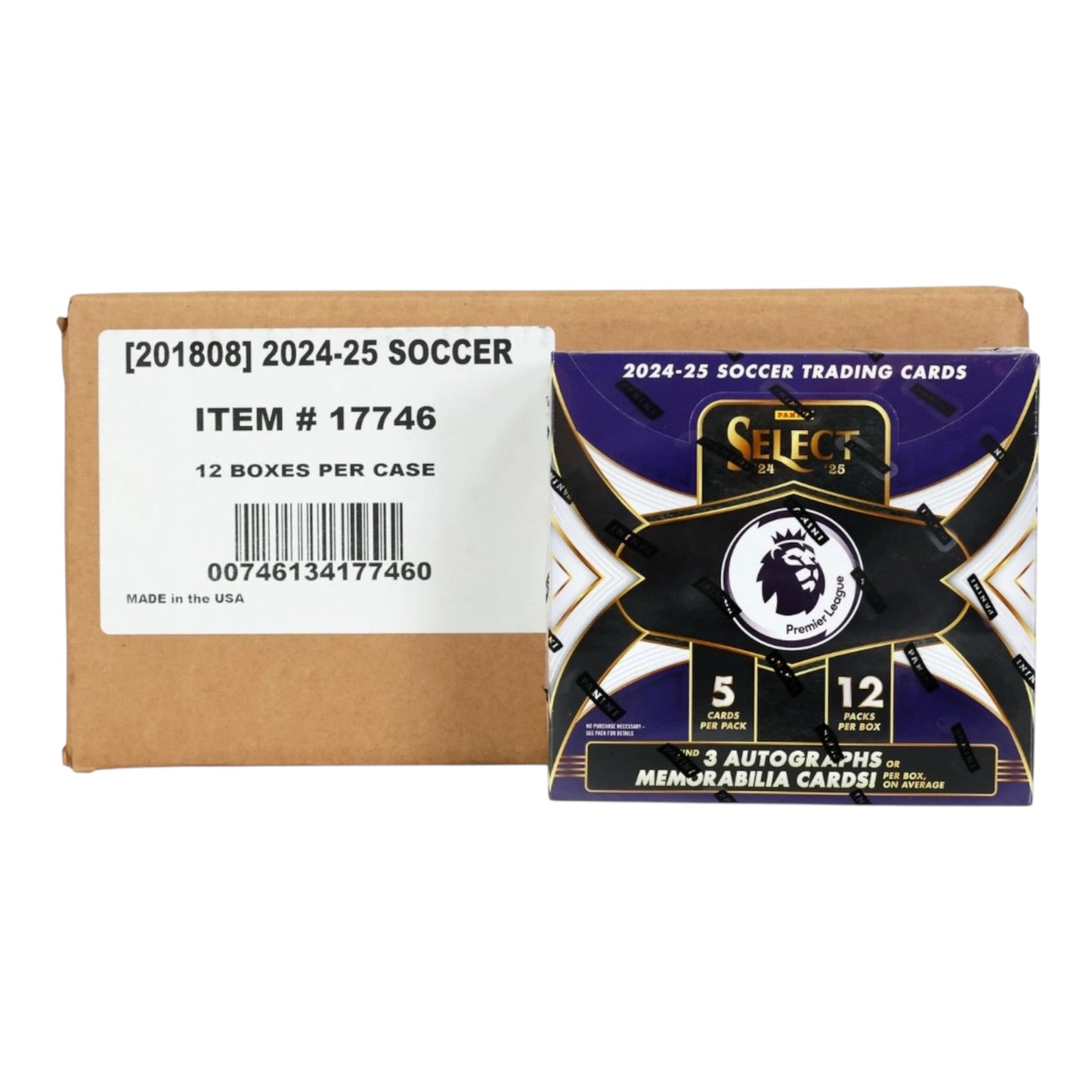 2024-25 PANINI SELECT ENGLISH PREMIER LEAGUE EPL SOCCER 12 BOX HOBBY CASE