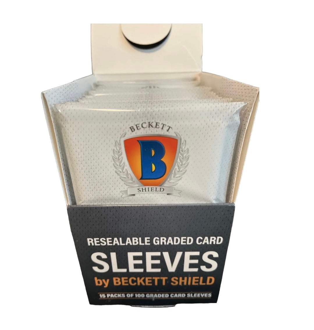 Graded Card Sleeves Beckett Shield Large Semi-Rigid Card Sleeves - 3 Packs Of 50 (150 Total) For 35 Pt. Cards Psa Slab Sleeve Graded Card Sleeves Beckett Shield Large Semi-Rigid Card Sleeves - 3 Packs Of 50 (150 Total) For 35 Pt. Cards Psa Slab Sleeve
