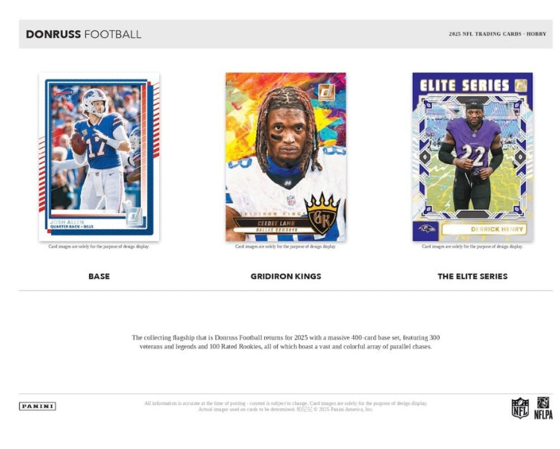 2025 Panini Donruss Football Case (18 Hobby Box) Presale 9/17/25
