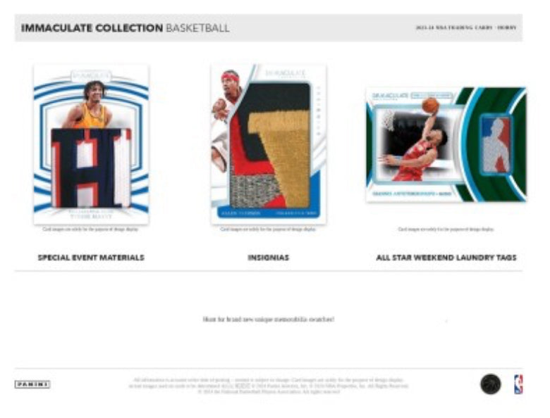 2023/24 Panini Immaculate Basketball Sealed Hobby Case