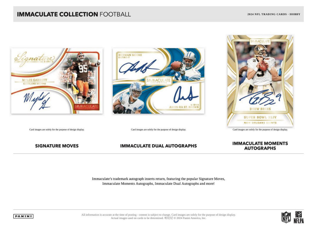 2024 Panini Immaculate Football Hobby Box Case Presale 5/7/25