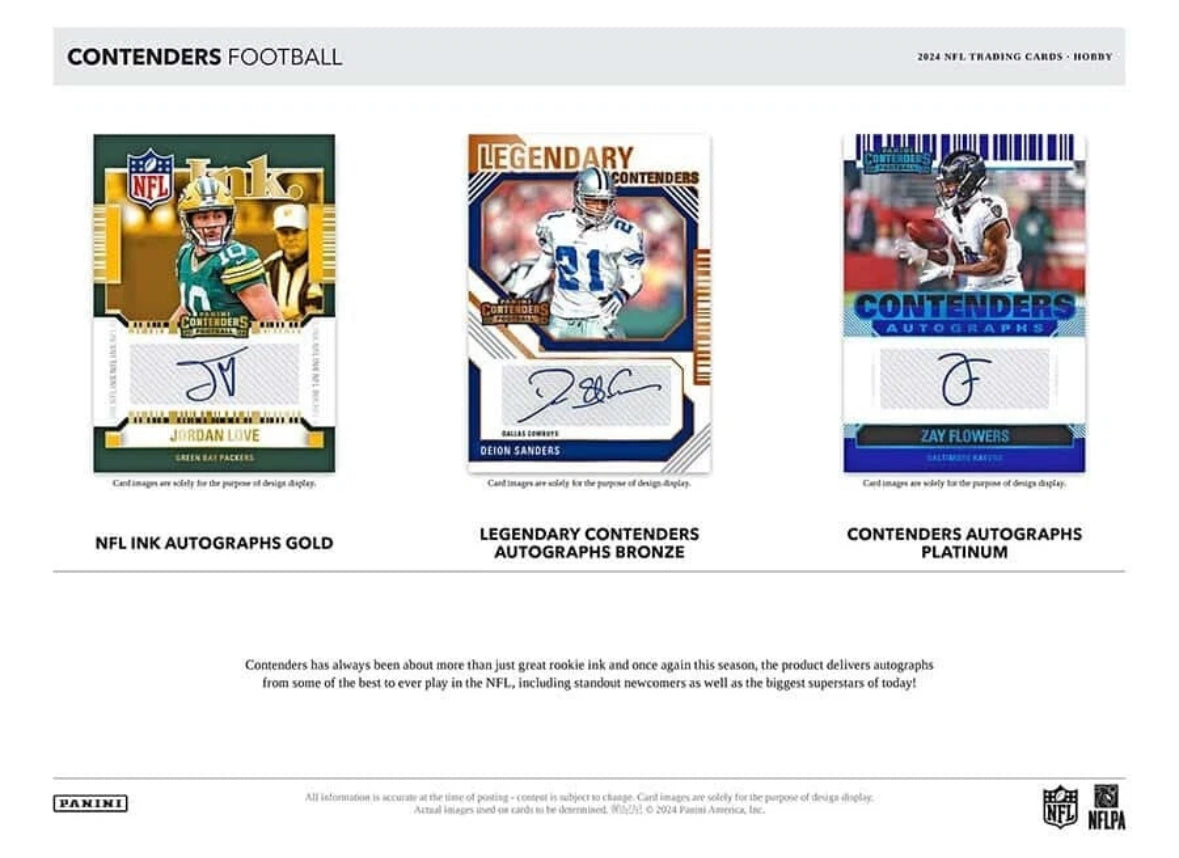 2024 Panini Contenders Football Hobby Box Sealed Case (12 Hobby Box)