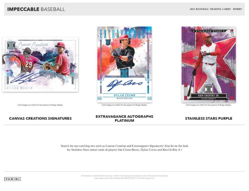 2025 Panini Impeccable Baseball Hobby Box Case (3 Hobby Box) Presale 9/5/25