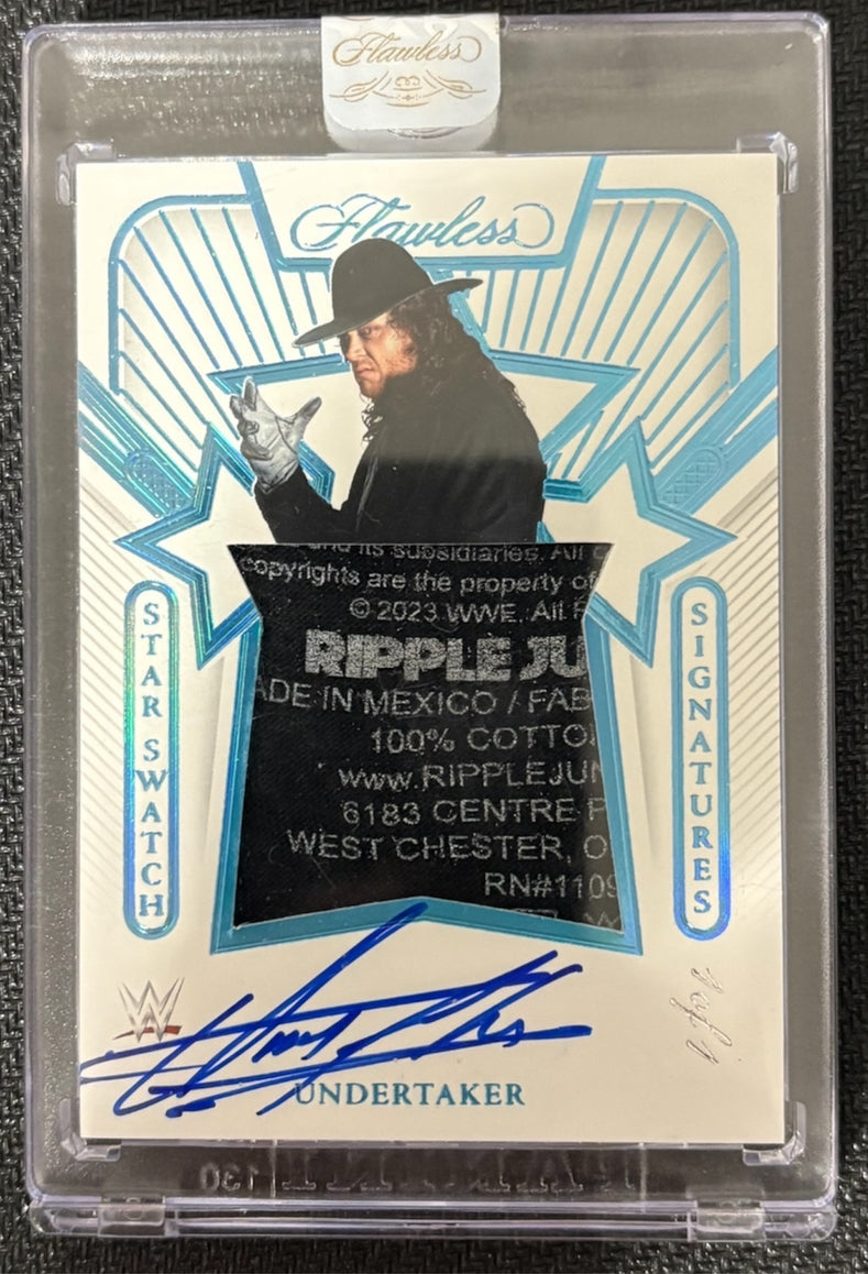 2024 PANINI FLAWLESS WWE UNDERTAKER 1/1 PLATINUM STAR SWATCH SIGNATURES AUTO