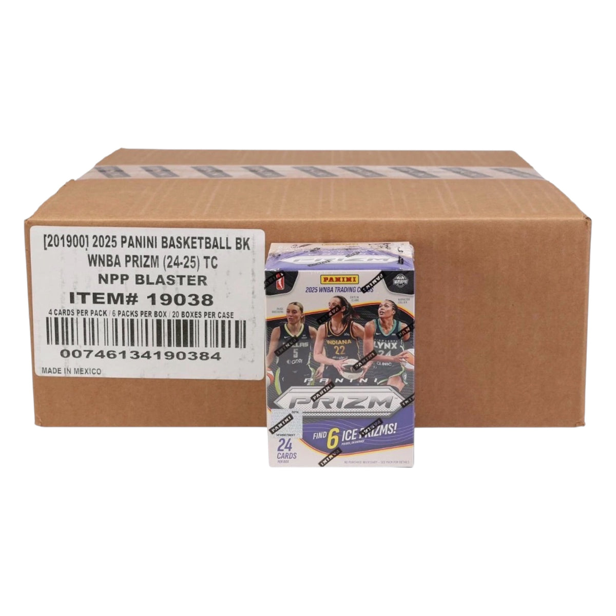 2025 PANINI PRIZM WNBA BASKETBALL 6-PACK BLASTER 20-BOX CASE (ICE PRIZMS!)