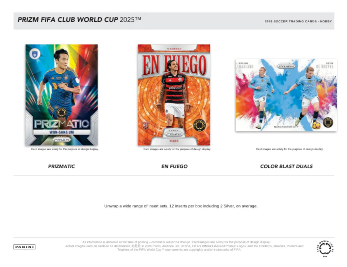 2025 Panini Prizm FIFA Club World Cup Soccer Case (12 Hobby Box) Presale 8/27/25