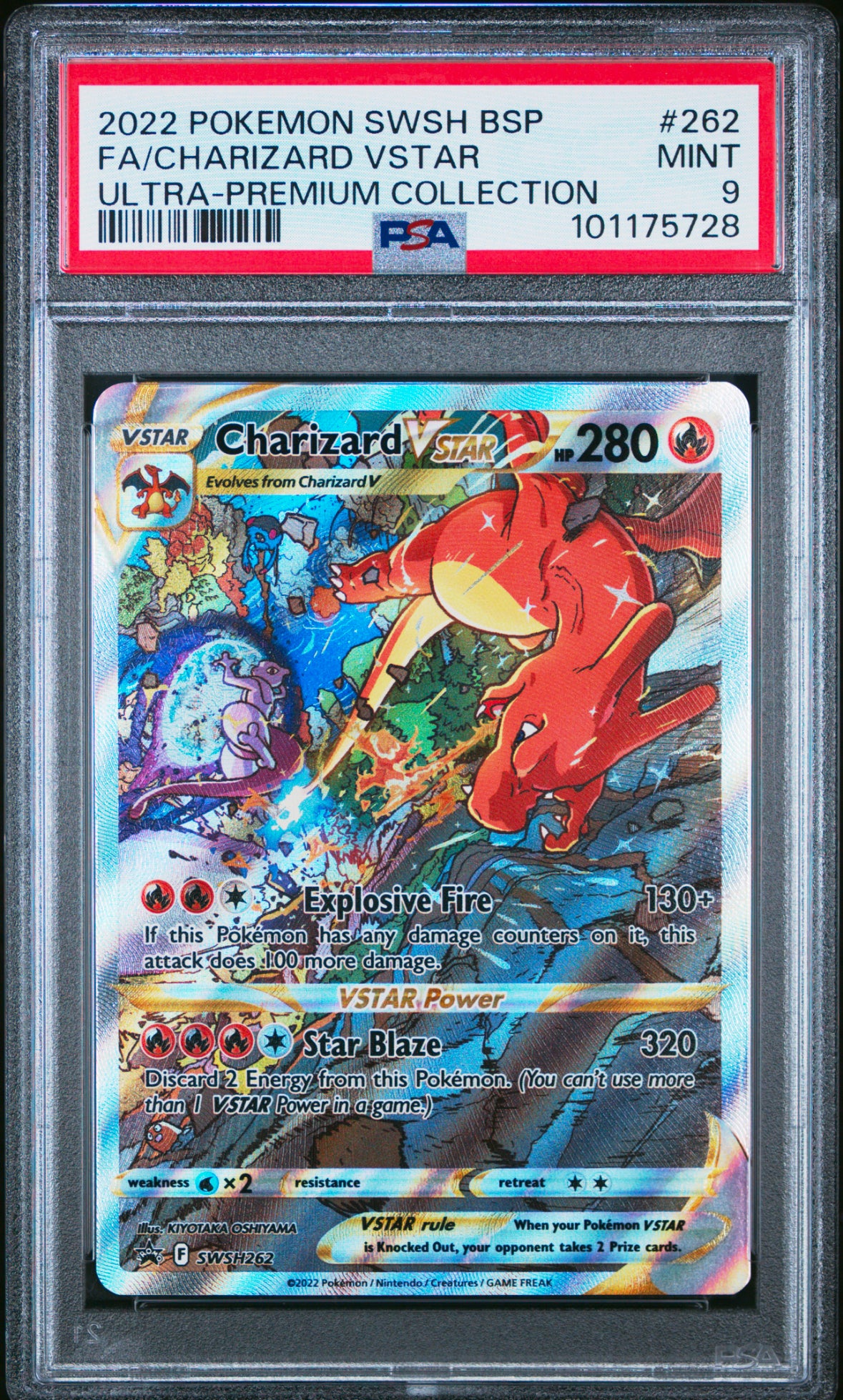 2022 Pokémon SWSH BSP FA/Charizard Vstar Ultra-Premium Collection PSA 9