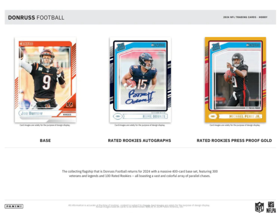 2024 Panini Donruss Football Hobby Box Presale 03/28/25