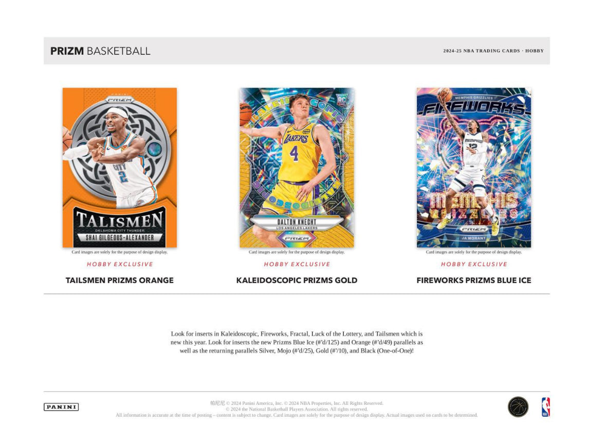 2024/25 Panini Prizm Basketball Hobby Box Case