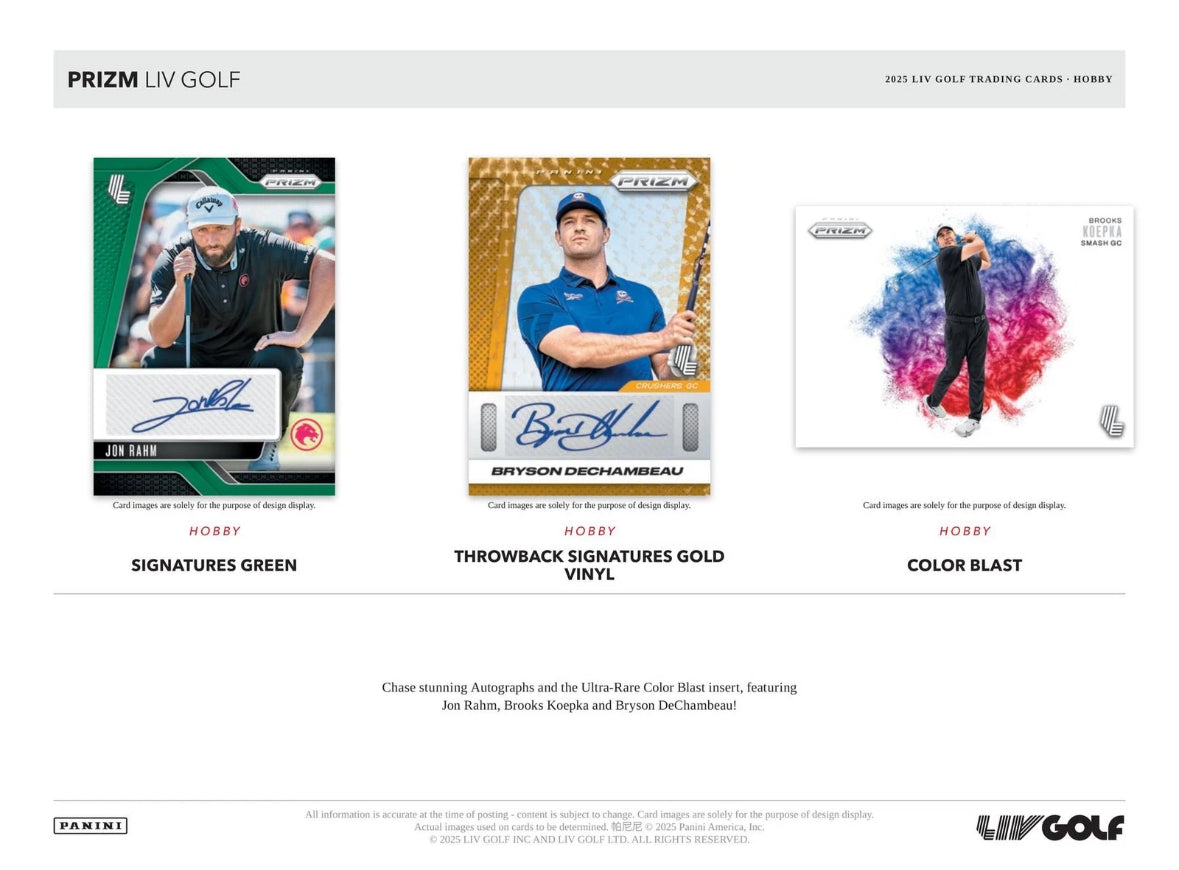 2025/26 Panini Prizm LIV Golf Case (16 Hobby Box)