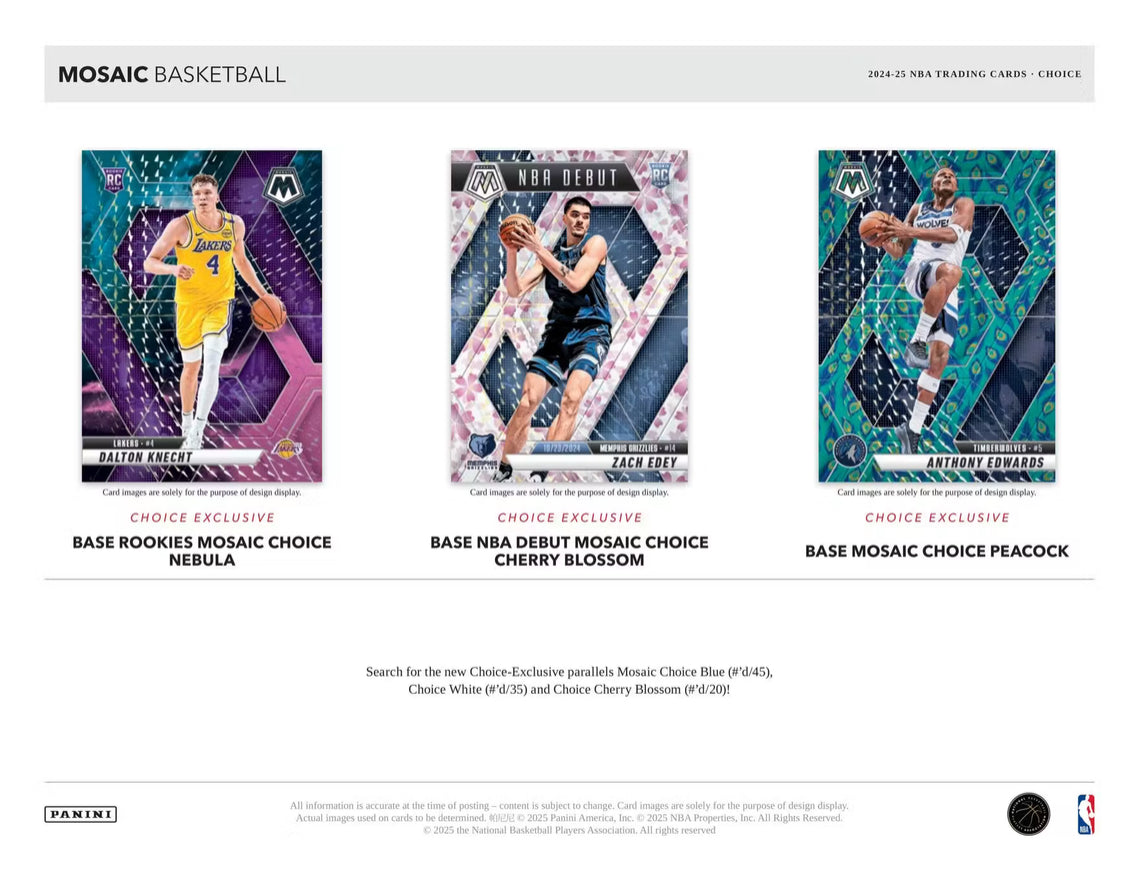 2024/25 Panini Mosaic Basketball Choice Hobby Box