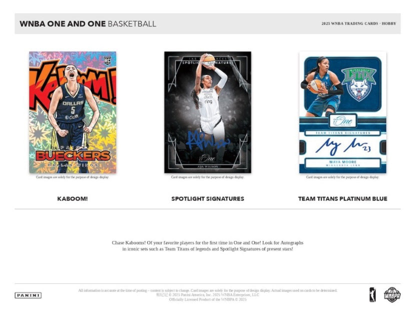 2025 Panini WNBA One & One Basketball Hobby Case (10 Hobby Box)