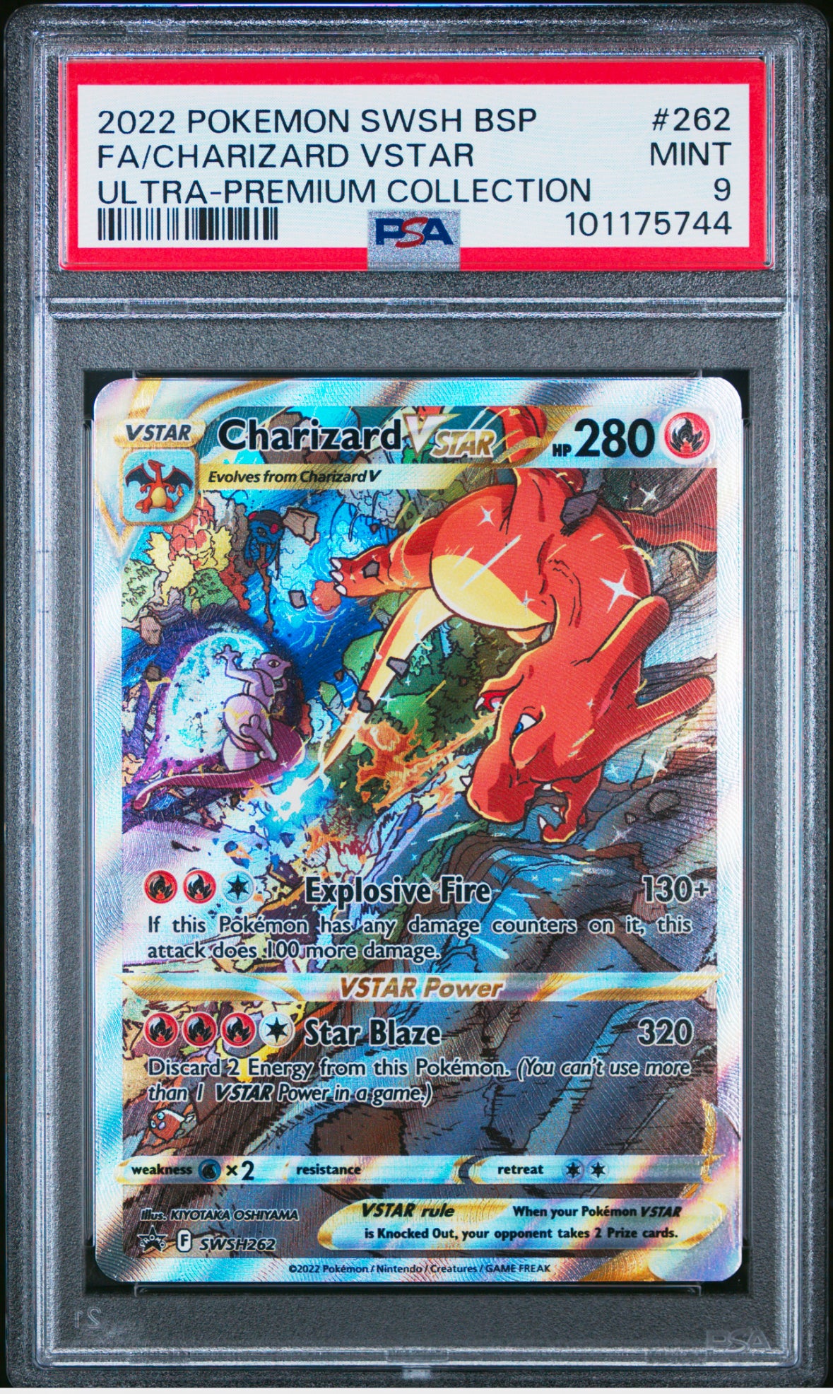 2022 Pokémon SWSH BSP FA/Charizard Vstar Ultra-Premium Collection PSA 9