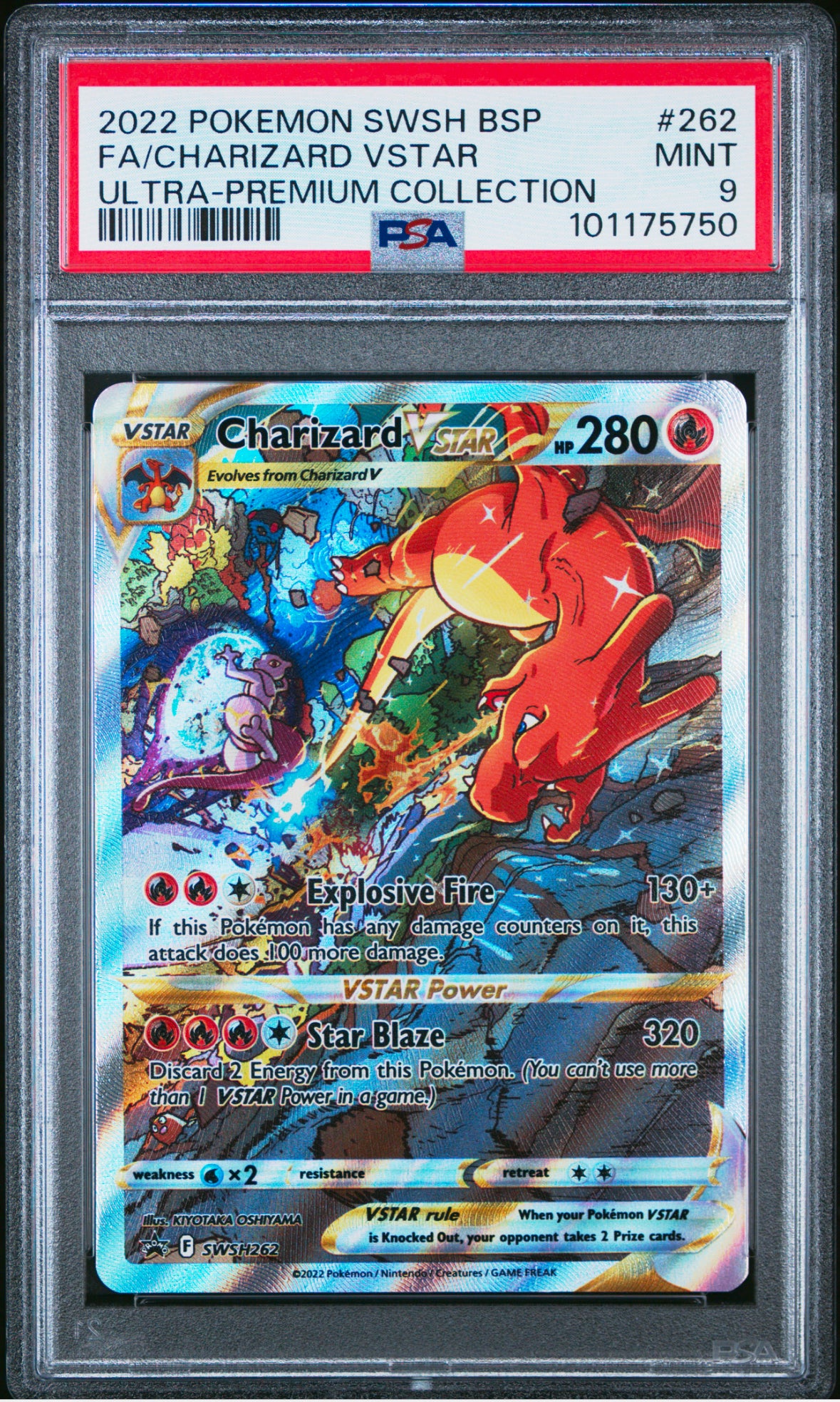 2022 Pokémon SWSH BSP FA/Charizard Vstar Ultra-Premium Collection PSA 9