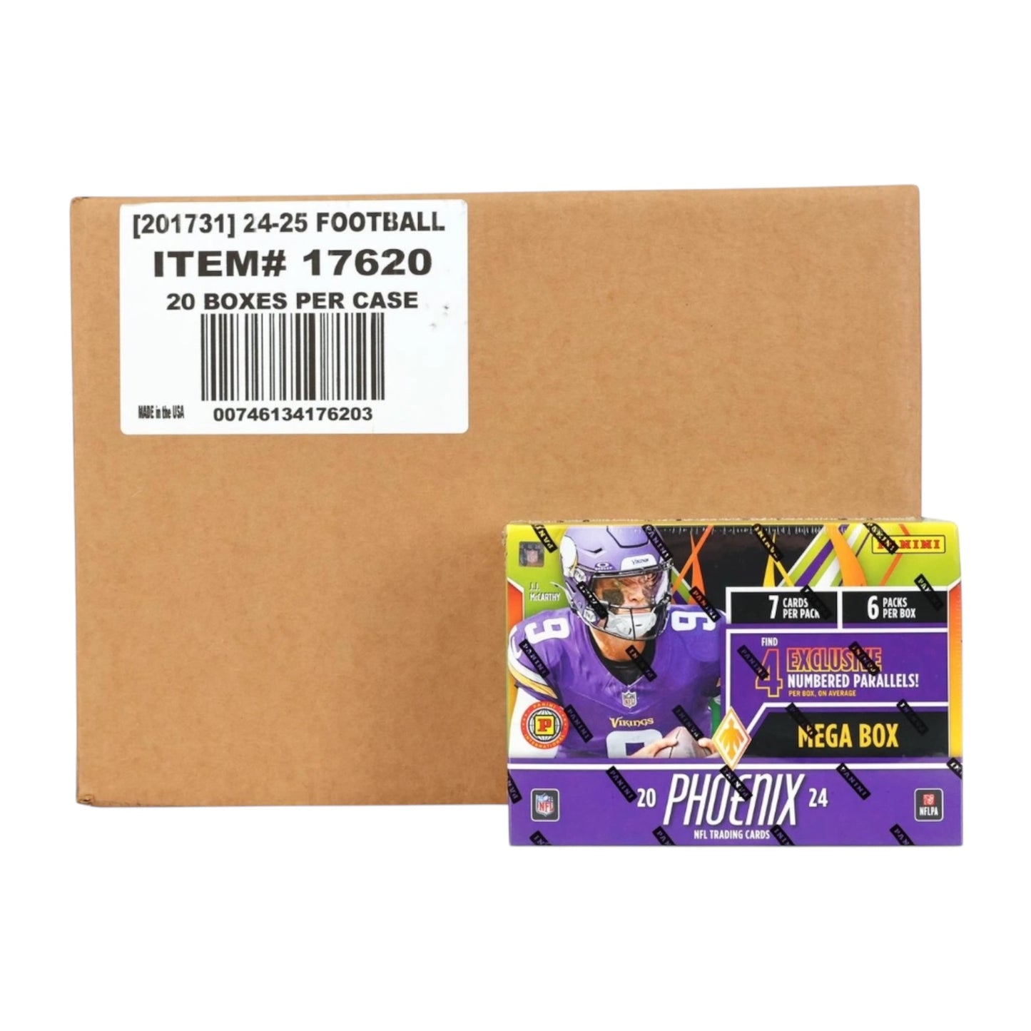 2024 Panini Phoenix Football Factory Sealed 20 Hobby International Mega Box Case