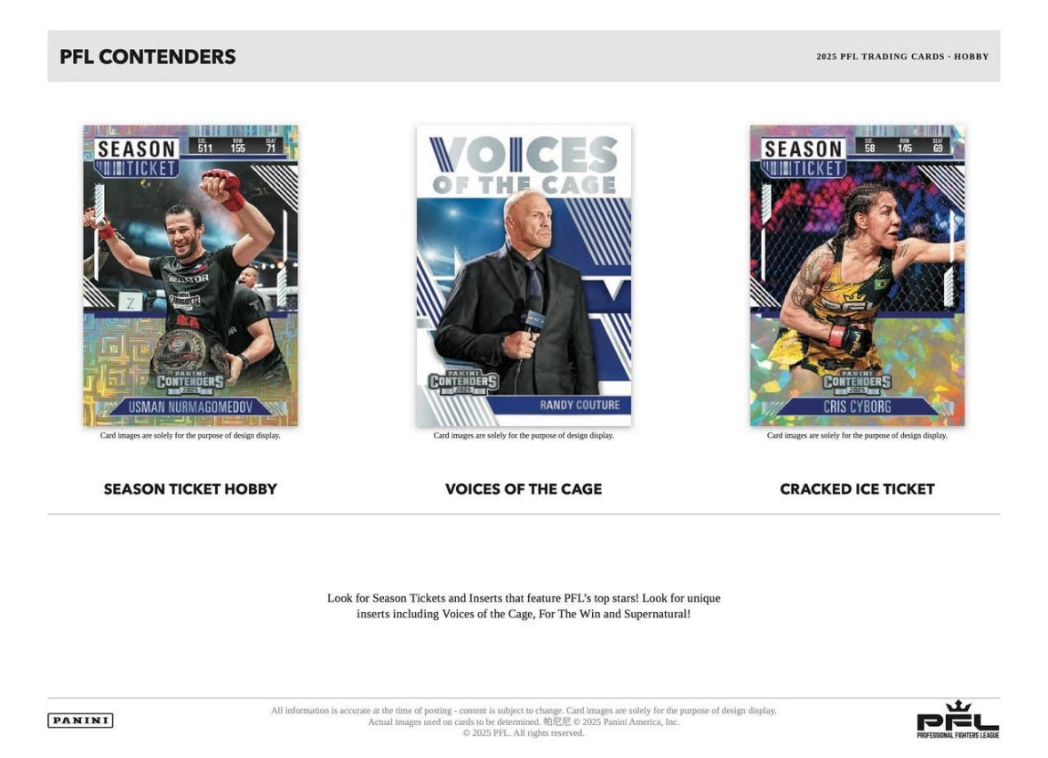 2025 Panini Professional Fighting League Contenders Hobby Box