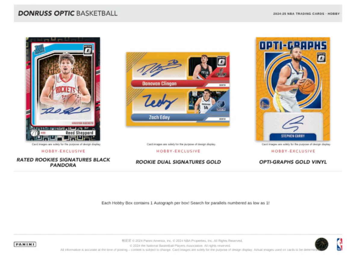 2024/25 Panini Donruss Optic Basketball Case (12 Hobby Box)