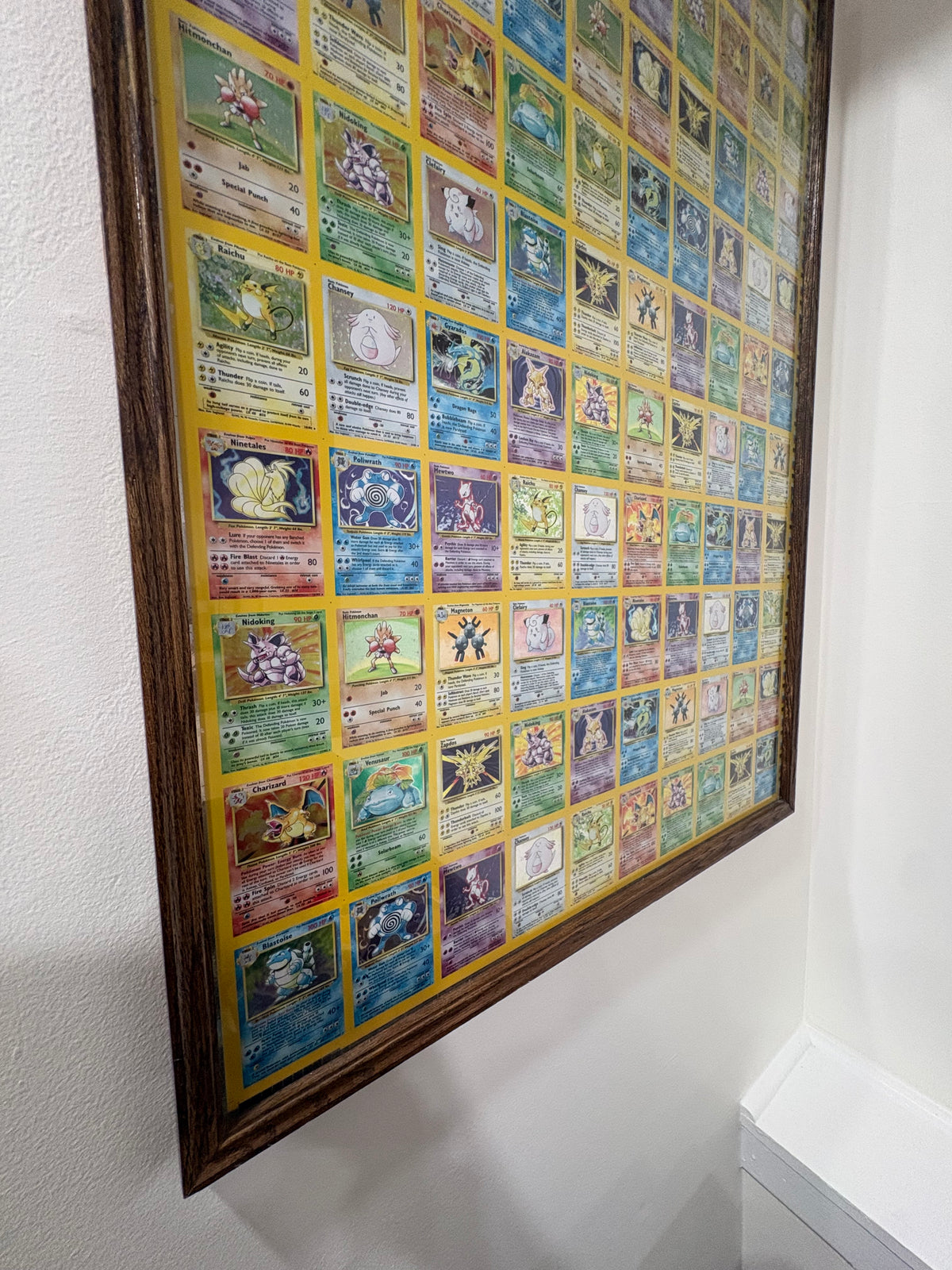 1999 HOLO RARE Base Set UNCUT SHEET of Pokemon Cards (110 Cards) - 7 Charizards