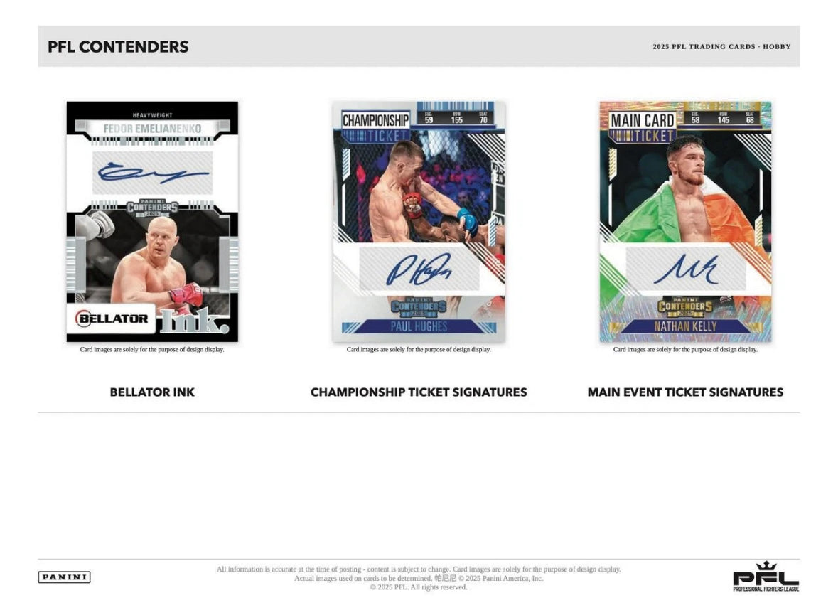 2025 Panini Professional Fighting League Contenders Hobby Box