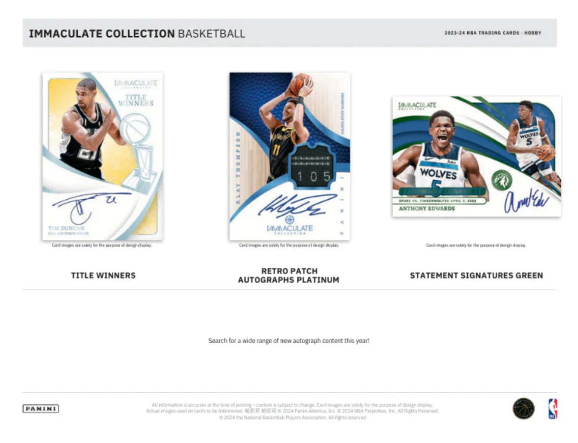 2023/24 Panini Immaculate Basketball Sealed Hobby Case