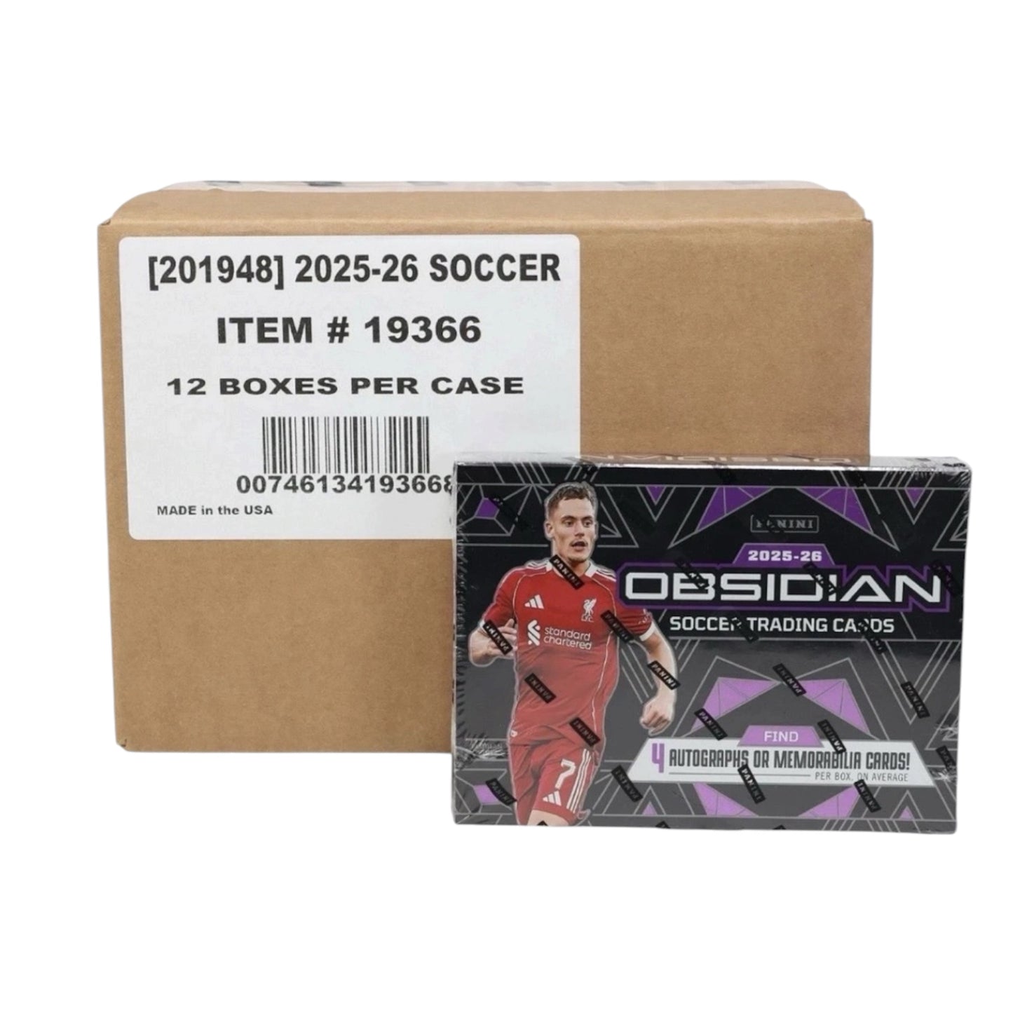 2025/26 PANINI OBSIDIAN SOCCER HOBBY 12-BOX CASE
