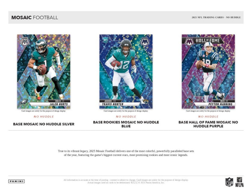 2025 Panini Mosaic Football NO HUDDLE Hobby Box