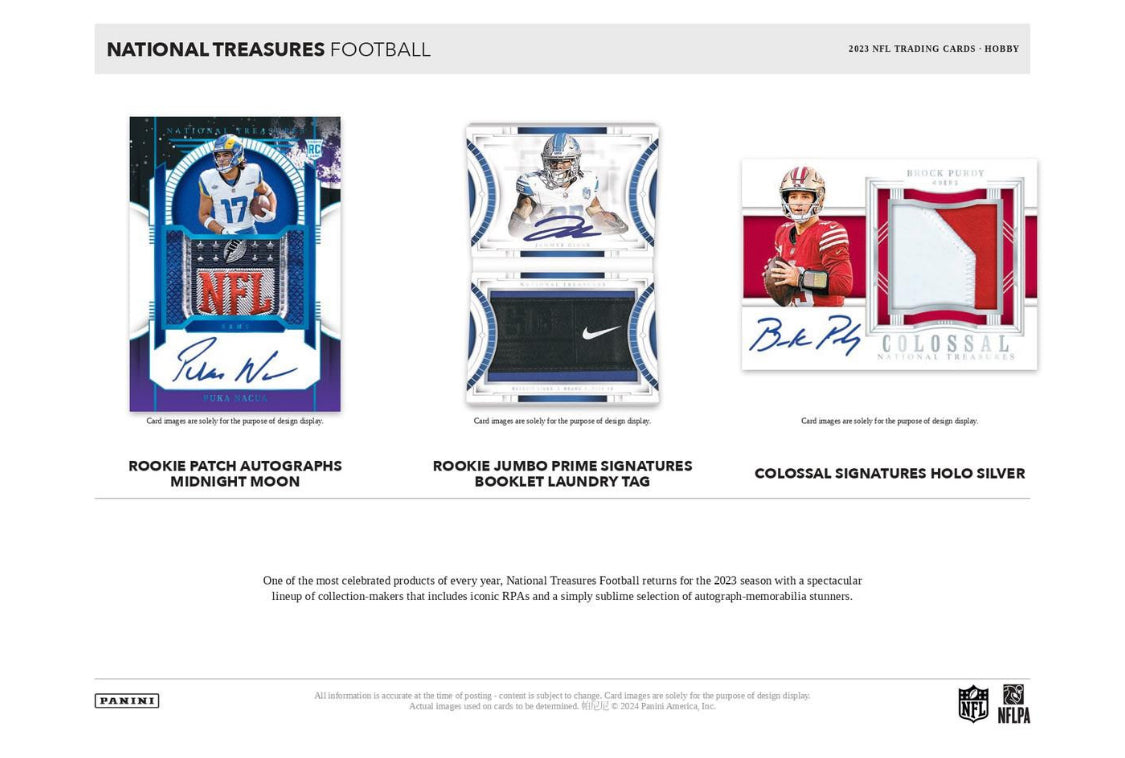 2023 Panini National Treasures Football Case Factory Sealed (4 HOBBY BOXES)