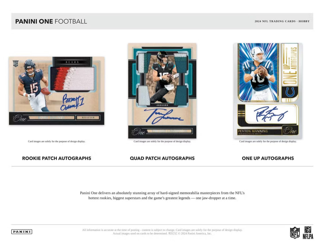 2024 Panini One Football Hobby Box Case (20 Hobby Box) Presale 9/4/25