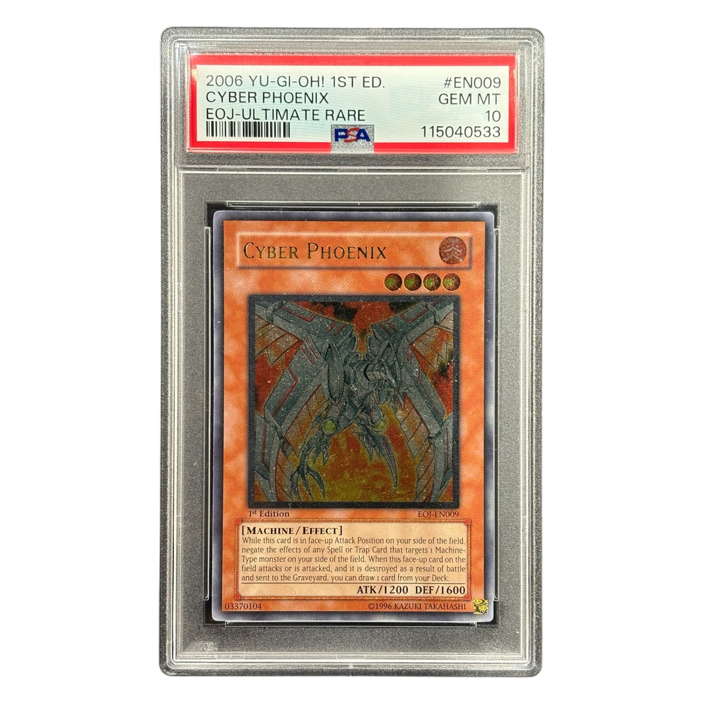 Yugioh PSA 10 Cyber Phoenix EOJ-EN009 1st Edition Ultimate Rare
