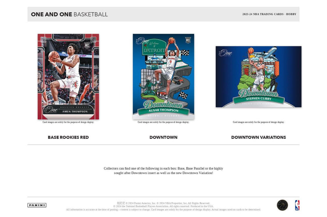 2023/24 PANINI ONE AND ONE BASKETBALL CASE (10 HOBBY BOX) Preorder 11/15/24