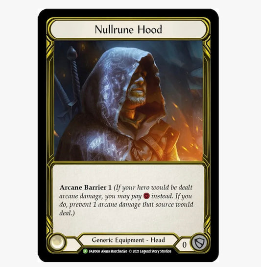 Nullrune Hood Gold Foil Trophy Card NM