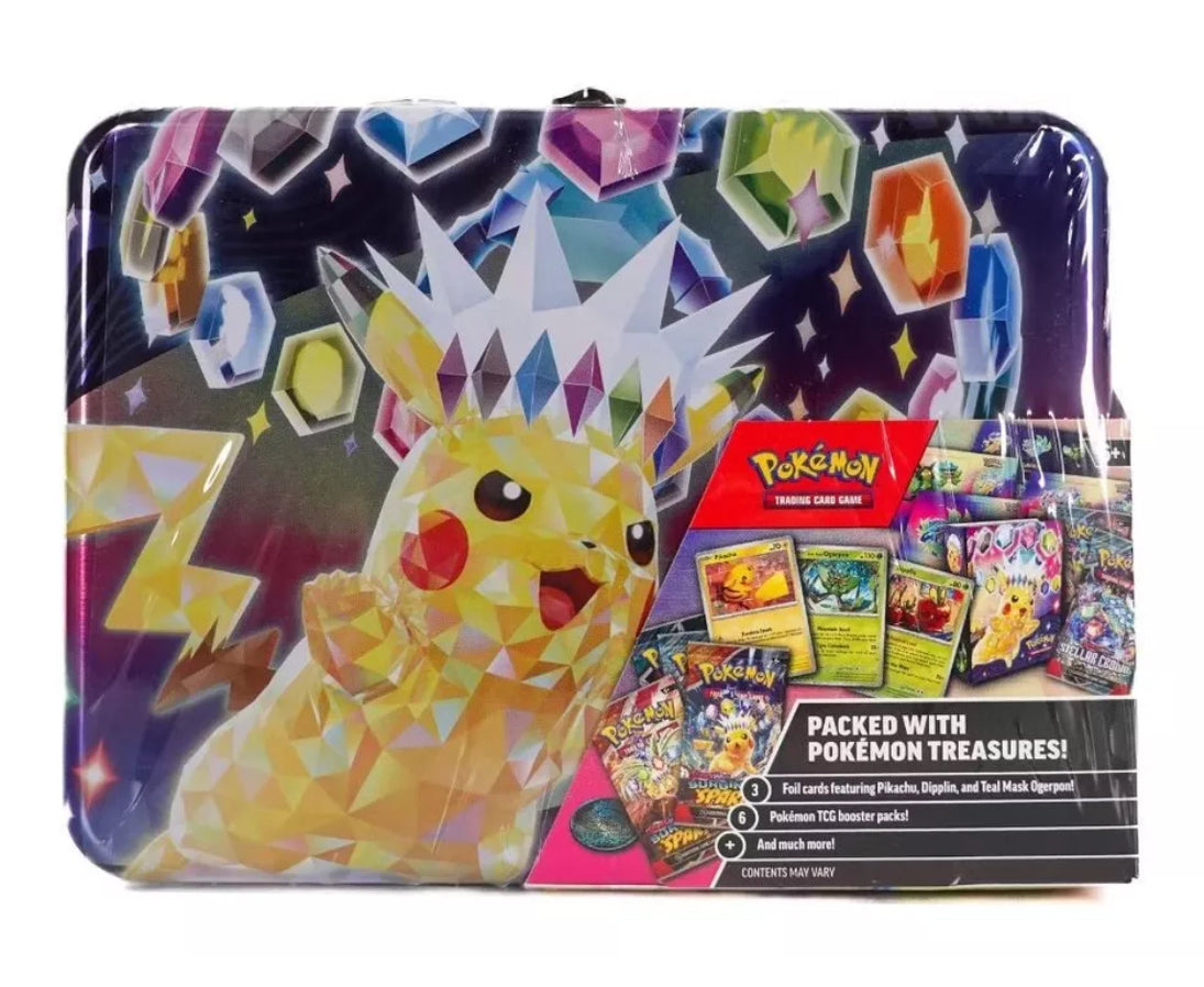 Pokemon Fall 2024 Collector Chest Tin Factory Sealed Box - With 6 Booster Packs