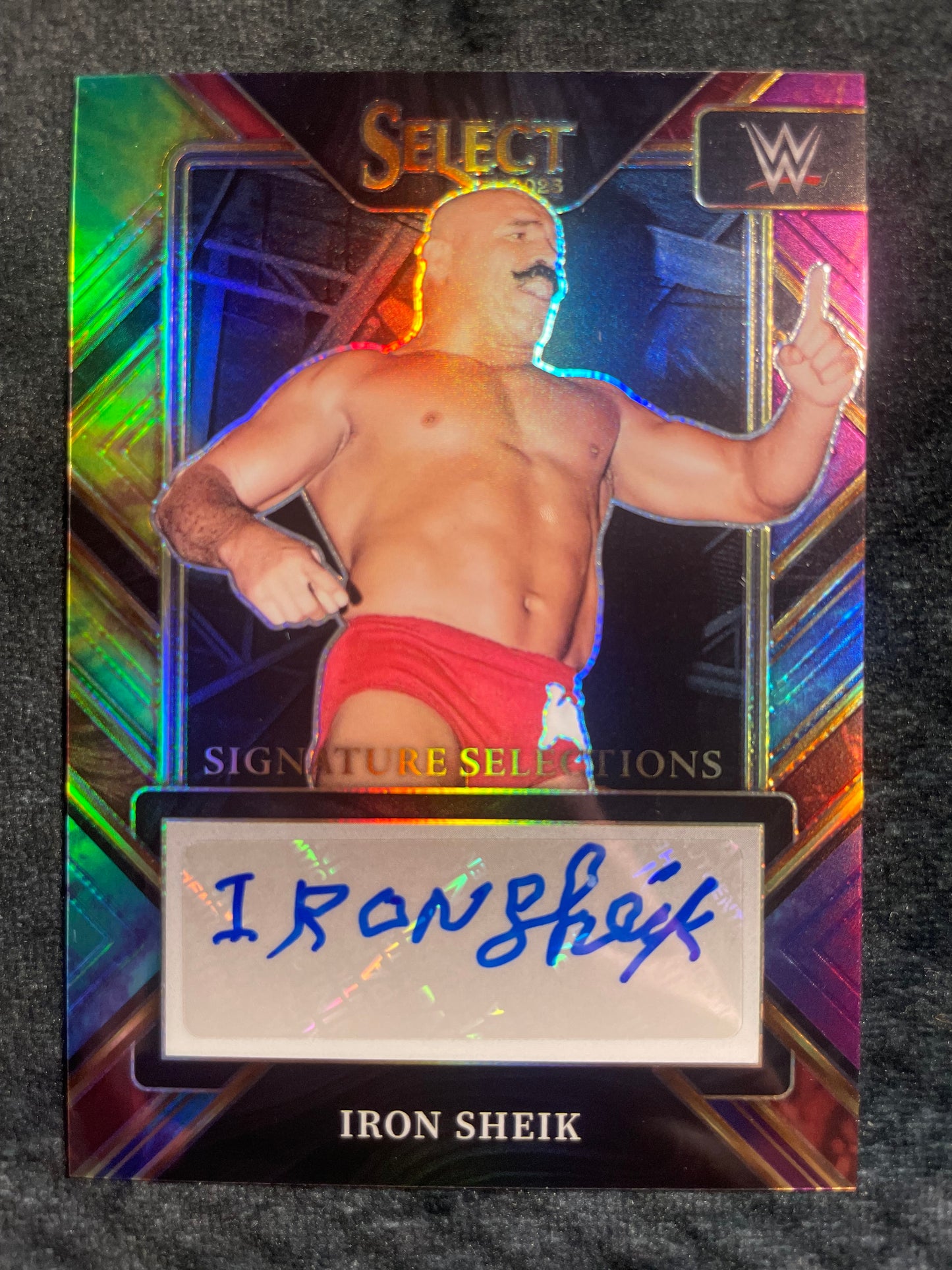 Iron Sheik 2023 Select WWE Signature Selections  Auto 01/25 Tie Dye