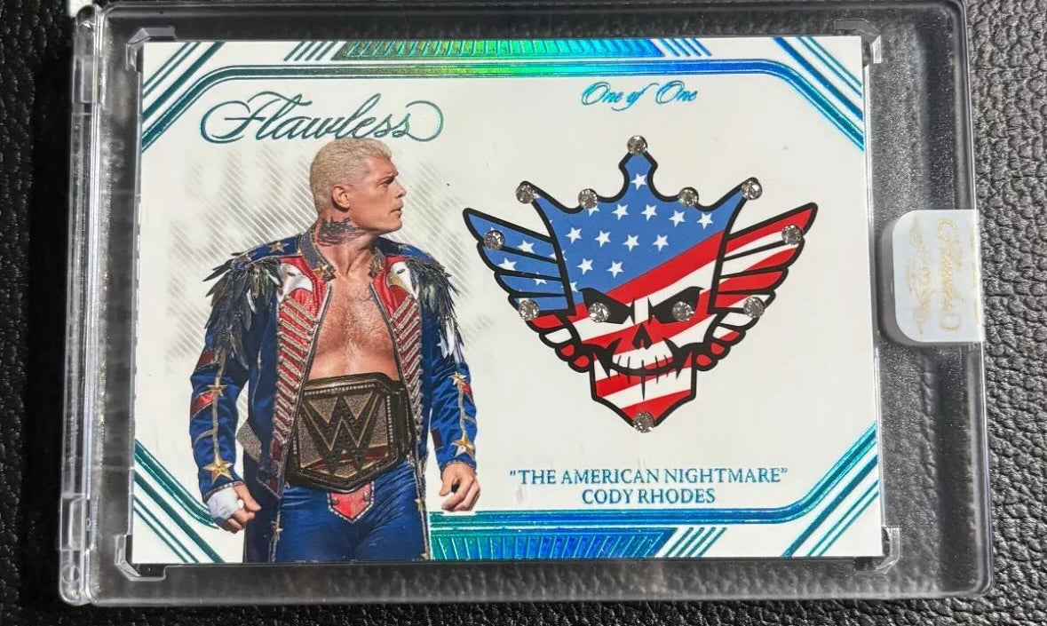 2024 Panini Flawless WWE Cody Rhodes Gem Superstar Logo 1/1 “The American Nightmare”