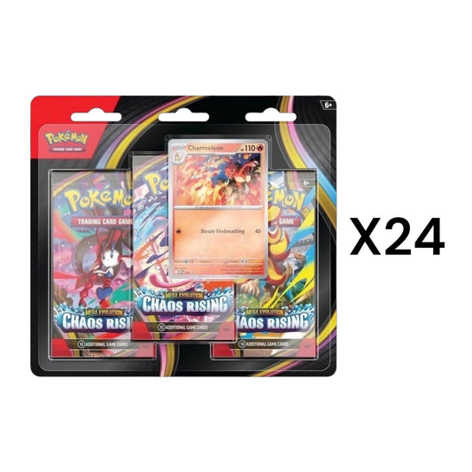 Pokemon Chaos Rising ME04 3-PACK BLISTER CASE 24CT