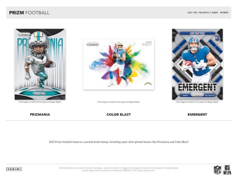 2025 Panini Prizm Football Hobby Box Case (12 Hobby Box)