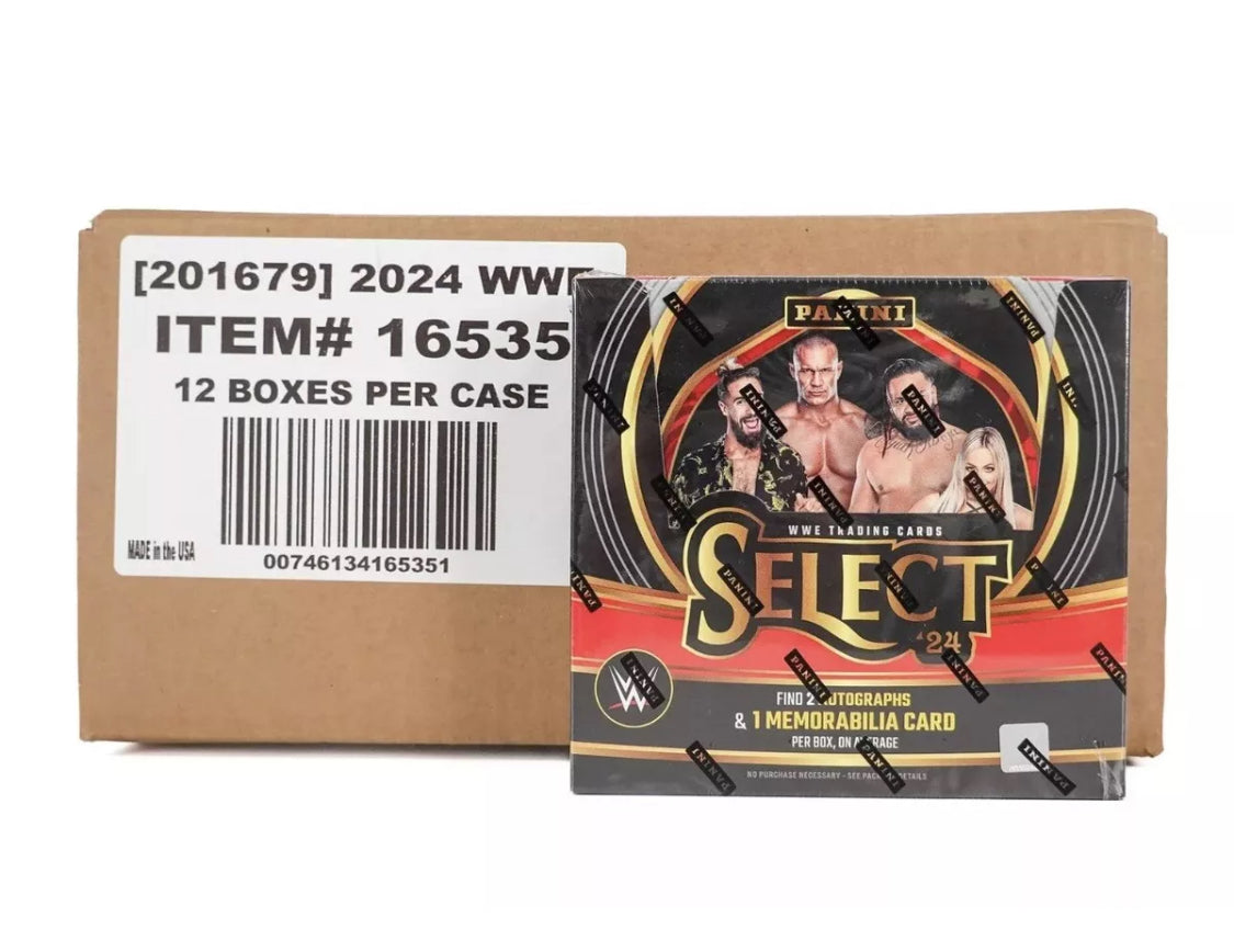 2024 Panini Select WWE Wrestling Hobby 12-Box Case Sealed