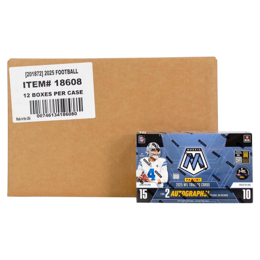 2025 Panini Mosaic Football Hobby Box Case (12 Hobby Box)