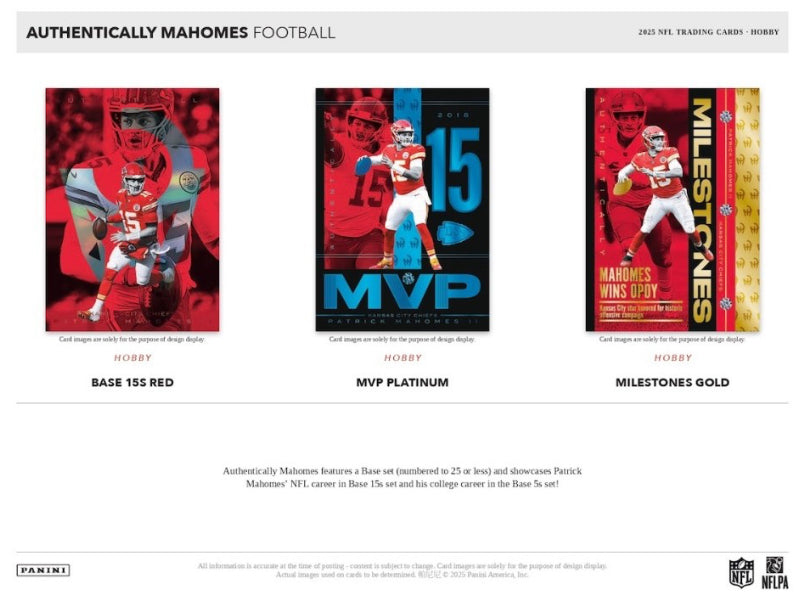 2025 PANINI AUTHENTICALLY MAHOMES FOOTBALL CASE PRESALE 2/20/26